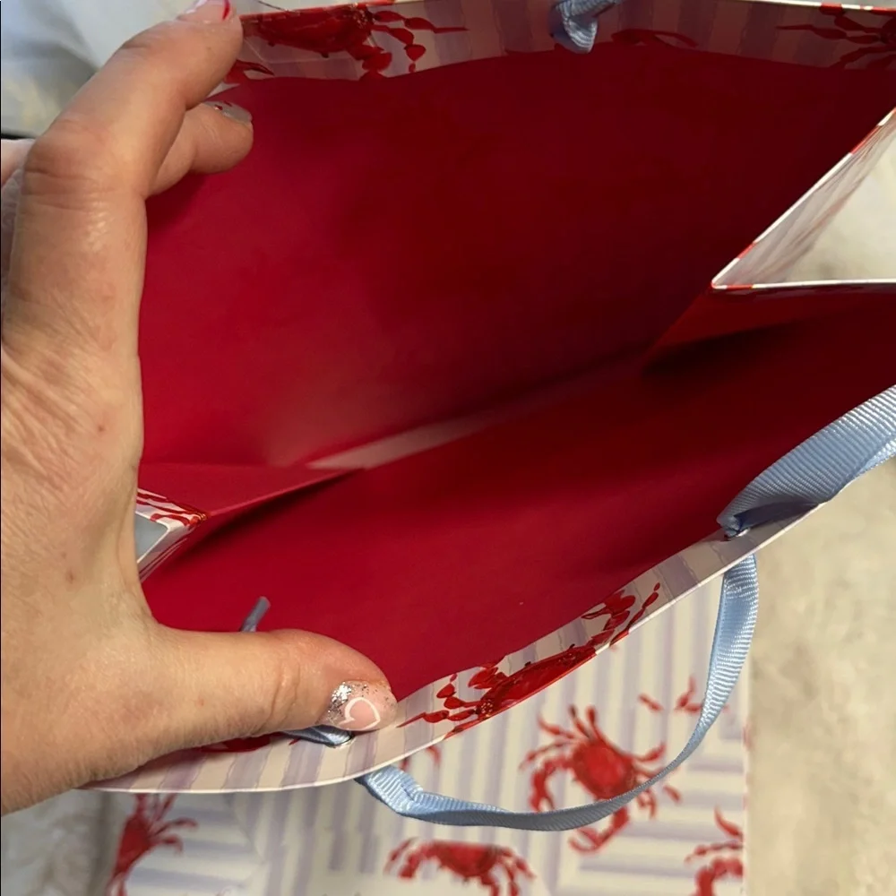 Timree set of 2 crab gift bags 10” x 13”